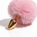 ALUME | Анальная пробка ALUME, S, металлическая золотистая с розовым пушком, 7 х 2,8 см. Ціна 528 грн. Фото: 3 ALUME | Анальная пробка ALUME, S, металлическая золотистая с розовым пушком, 7 х 2,8 см. Ціна 528 грн. Фото: 3