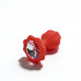 ALUME | Анальная пробка рельефная ALUME, S, красная с красным пушком и сменным прозрачным камнем, 7 х 2,8 см. Ціна 559 грн. Фото: 5