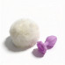 ALUME | Анальная пробка рельефная ALUME, S, лиловая с белым пушком и сменным лиловым камнем, 7 х 2,8 см. Ціна 559 грн. Фото: 7