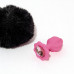 ALUME | Анальная пробка рельефная ALUME, S, розовая с черным пушком и сменным розовым камнем, 7 х 2,8 см. Цена 559 грн. Фото: 8
