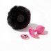ALUME | Анальная пробка рельефная ALUME, S, розовая с черным пушком и сменным розовым камнем, 7 х 2,8 см. Цена 559 грн. Фото: 11