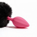 ALUME | Анальная пробка рельефная ALUME, S, розовая с черным пушком и сменным розовым камнем, 7 х 2,8 см. Цена 559 грн. Фото: 12