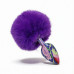 ALUME | Анальная пробка с узором ALUME, S, металлическая синяя с фиолетовым пушком, 7 х 2,8 см. Ціна 620 грн. Фото: 2