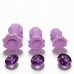 ALUME | Набор силиконовых анальных рельефных пробок ALUME, S, M, L, с камнем лилового цвета, 3 шт. Цена: 1 080 грн. Фото: 1