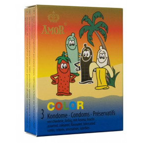 Amor | Презервативи - Amor Color, 3 шт.. Ціна: 78 грн