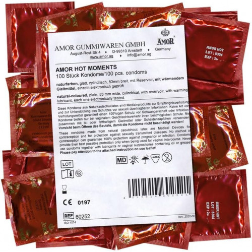 Amor | Презервативи - Amor Hot Moments, 100 шт.. Цена 1 836 грн Amor | Презервативи - Amor Hot Moments, 100 шт.. Цена 1 836 грн