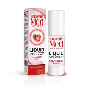 Amoreane | Лубрикант З Ефектом Вібрації Amoreane Med Liquid Vibrator Strawberry (30 Мл. Ціна: 839 грн