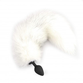 Art of Sex | Силіконова Анальна Пробка З Хвостом З Натурального Хутра Art Of Sex Size M White Fox. Ціна: 1699 грн