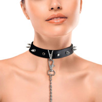 Art of Sex | Ошейник с шипами и поводком Art of Sex - Collar Spikes and Leash. Цена 781 грн