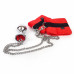 Art of Sex | Наручники с металлической анальной пробкой Art of Sex Handcuffs with Metal Anal Plug  size M Red. Цена 1 289 грн. Фото: 1