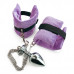 Art of Sex | Наручники с металлической анальной пробкой Art of Sex Handcuffs with Metal Anal Plug size M Purple. Цена 1 289 грн. Фото: 5