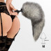 Art of Sex | Силиконовая анальная пробка с хвостом из натурального меха Art of Sex size M Artctic fox. Цена 1 699 грн. Фото: 3