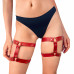 Art of Sex | Гартеры на ногу из натуральной кожи Art of Sex - Kristina Leg Garters (2 шт), цвет Красный. Цена 549 грн. Фото: 1