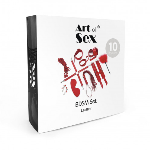 Art of Sex | Набір Art of Sex BDSM Set Leather, 10 предметів, натуральна шкіра, чорний. Ціна 4049 грн. Фото: 3