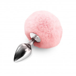 Art of Sex | Анальная пробка Metal Butt Plug Rabbit Tail size M, розовый. Цена: 589 грн