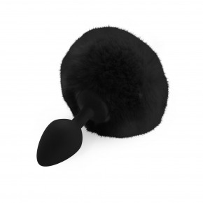 Art of Sex | Силиконовая анальная пробка М Art of Sex - Silicone Butt plug Rabbit Tail,Черный. Цена: 479 грн