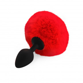 Art of Sex | Силиконовая анальная пробка М Art of Sex - Silicone Butt plug Rabbit Tail, Красный. Цена: 479 грн