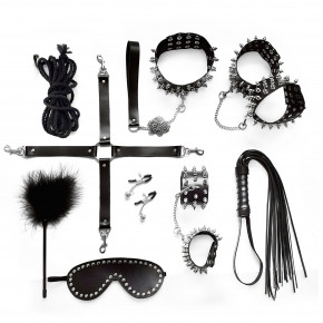 Art of Sex | Набір Spikes BDSM Set Leather Black. Ціна: 5864 грн