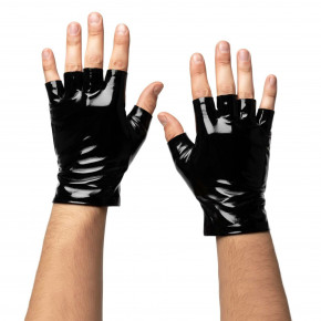 Art of Sex | Лакированные мужские перчатки без пальцев Art of Sex - Jeyson, цвет черный, размер L. Ціна: 419 грн