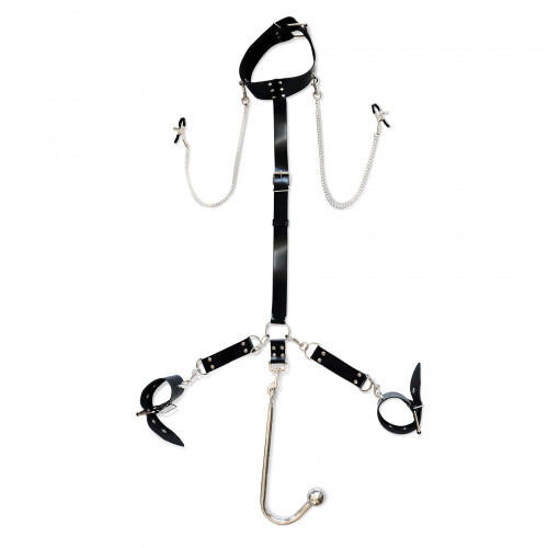 Art of Sex | Бондажный набор с металлическим анальным крюком №2 Art of Sex Beatrice Bondage set with anal hook №2. Цена 2 839 грн