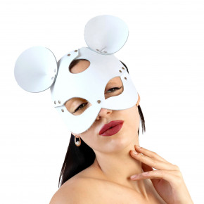Art of Sex | Кожаная маска зайки Art of Sex - Mouse Mask, цвет Белый. Цена: 645 грн