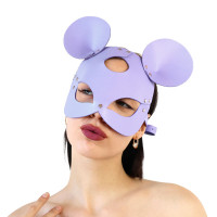 Art of Sex | Кожаная маска зайки Art of Sex - Mouse Mask, цвет Лавандовый. Цена 645 грн