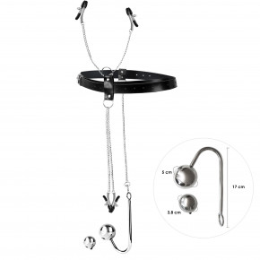 Art of Sex | Бондажный набор с металлическим анальным крюком №4 Art of Sex Blanca Bondage set with anal hook №4. Ціна: 1699 грн