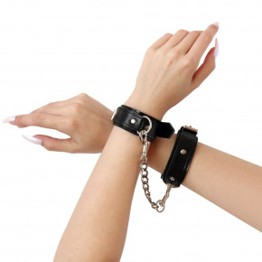 Art of Sex | Наручники из экокожи Art of Sex - Handcuffs Emoji, цвет черный. Цена: 689 грн