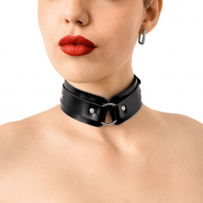Art of Sex | БДСМ ошейник с кольцом Art of Sex - Martina Collar with ring, натуральная кожа, цвет черный. Цена: 985 грн