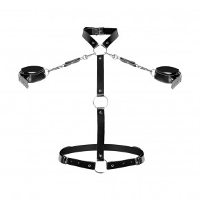 Art of Sex | Женская портупея с наручниками Art of Sex - Ursula черная XS-2XL, экокожа. Цена: 679 грн