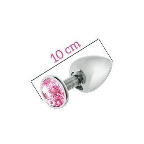 Attraction | Анальна Пробка Mai Metal Plug With Stone, L Silver. Ціна: 940 грн