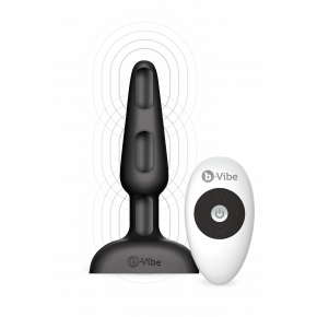 B-Vibe | Анальная пробка с 3 моторами B-Vibe - Trio Remote Control Butt, черная. Ціна: 7650 грн