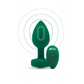 B-Vibe | Анальная пробка с вибрацией и пультом B-Vibe - Vibrating Jewel Plug M/L Emerald. Ціна: 6650 грн