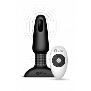 B-Vibe | Анальная пробка с вибрацией и пультом управления B-VIBE RIMMING PLUG 2, черная. Ціна: 8695 грн