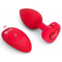 B-Vibe | Анальна пробка Vibrating Heart Plug M/L Red. Ціна 5464 грн