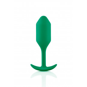 B-Vibe | Анальная пробка со смещенным центром тяжести B-Vibe Snug Plug 2, силиконовая, зеленая. Ціна: 2950 грн