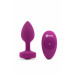 B-Vibe | Анальная пробка с вибрацией B-Vibe Vibrating Jewel Plug S/M Pink Ruby, силиконовая, розовая. Цена 6 499 грн. Фото: 2