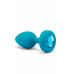 B-Vibe | Анальная пробка с вибрацией и камнем B-Vibe - Vibrating Jewel Plug S/M, синяя. Ціна 6499 грн. Фото: 3