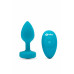 B-Vibe | Анальная пробка с вибрацией и камнем B-Vibe - Vibrating Jewel Plug S/M, синяя. Ціна 6499 грн. Фото: 2