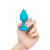 B-Vibe | Анальная пробка с вибрацией и камнем B-Vibe - Vibrating Jewel Plug S/M, синяя. Ціна 6499 грн. Фото: 5