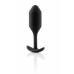 B-Vibe | Анальная пробка со смещенным центром тяжести B-Vibe Snug Plug 2, силиконовая, черная. Ціна 2950 грн. Фото: 2