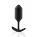 B-Vibe | Анальная пробка со смещенным центром тяжести Snug Plug 3 B-Vibe, силиконовая, черная. Ціна 3199 грн. Фото: 2