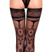 Ballerina's Secret | Чулки на силиконовой ленте черные Ballerina's Secret BS113 с узором ,,барокко,, по всей длине, S/M. Ціна 807 грн. Фото: 6