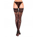 Ballerina's Secret | Чулки на силиконовой ленте черные Ballerina's Secret BS113 с узором ,,барокко,, по всей длине, S/M. Ціна 807 грн. Фото: 2