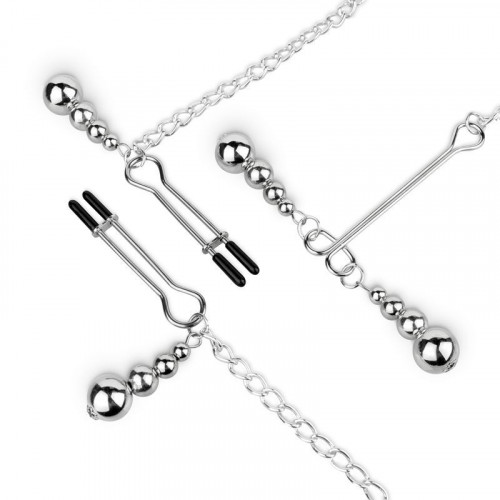Bedroom Fantasies | Зажимы для сосков и клитора Bedroom Fantasies: Nipple and Clitoris Clamps - Silver. Цена 1 189 грн. Фото: 3