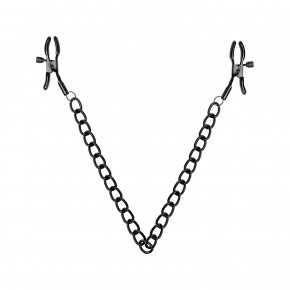 Bedroom Fantasies | Зажимы для сосков Bedroom Fantasies Nipple Clamps with Chain - Black. Цена: 419 грн