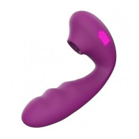 BeYourLover | Вакуумный стимулятор BeYourLover Tara Purple с вагинальным отростком и подогревом, фиолетовый. Цена 2 845 грн