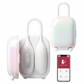 BeYourLover | Виброяйцо и вакуумный стимулятор для клитора 2 в1 BeYourLover Magic Suitcase в зарядном кейсе, белый. Ціна: 3850 грн