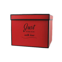 без бренда | Подарочная коробка Just for you красная, S - 20х17х14,5 см. Цена 279 грн