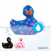 Big Teaze Toys | Вибратор уточка для клиторальной стимуляции Big Teaze Toys Rub My Duckie синяя в сердечках. Цена 1 480 грн. Фото: 3